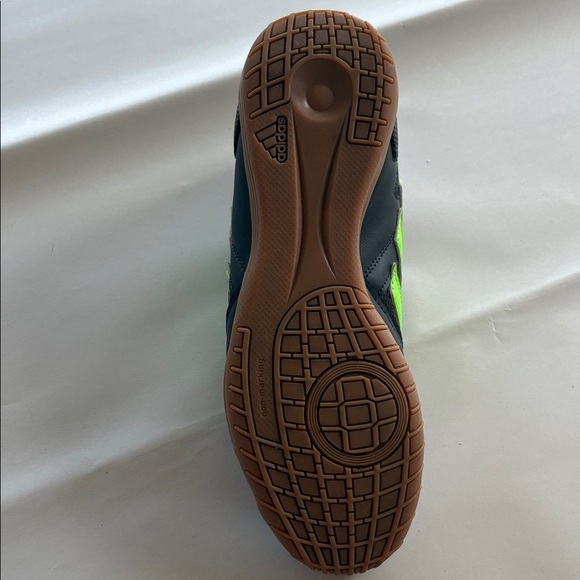 Adidas Super Sala 2 indoor soccer shoes in black with lime green accents - Picture 5 of 7